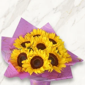Bouquet Radiante de 10 Girasoles Premium Importados