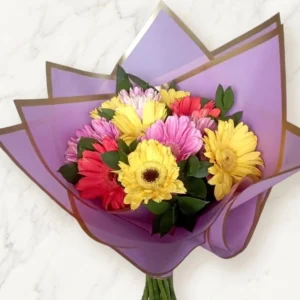 Bouquet Vibrante de Gerberas Mixtas Premium
