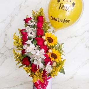 "Esplendor Absoluto" con Rosas, Girasoles